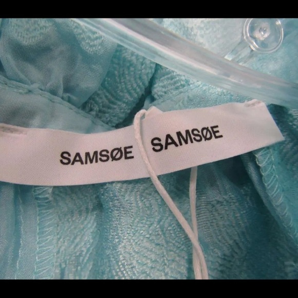 NWT SAMSOE SAMOE Karookh Long Dress Maxi Dress Iced Aqua XS - Picture 7 of 9